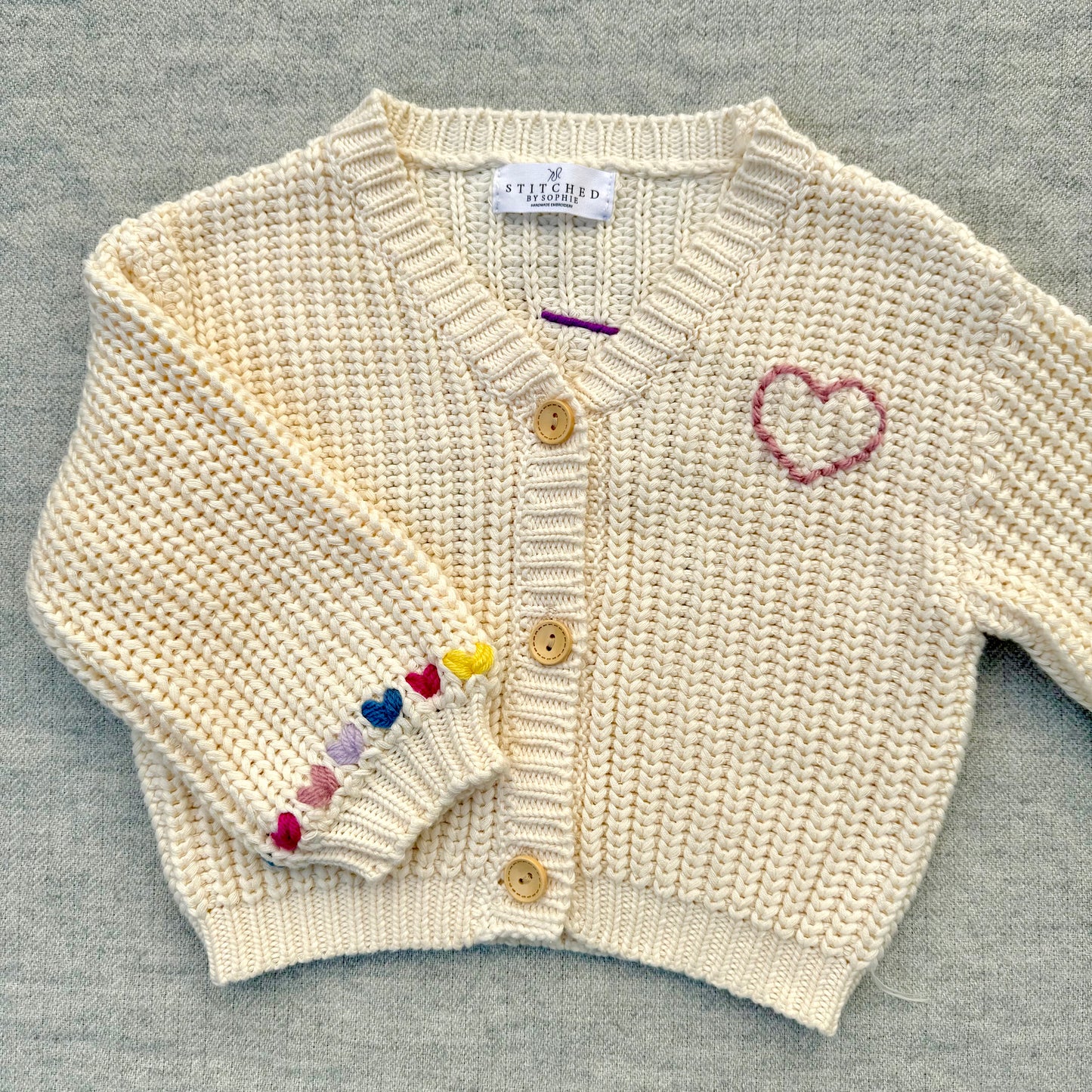 Personalised Chunky Cotton Cardigan
