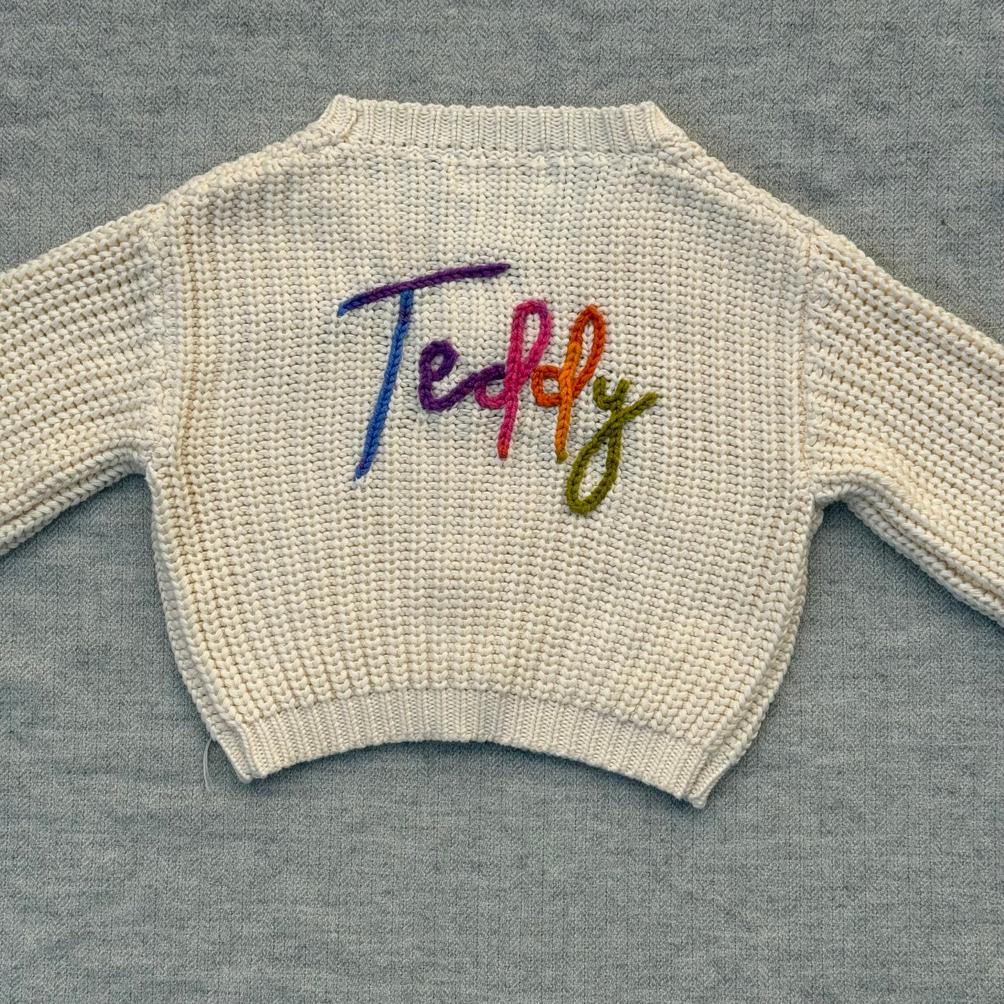 Personalised Chunky Cotton Cardigan