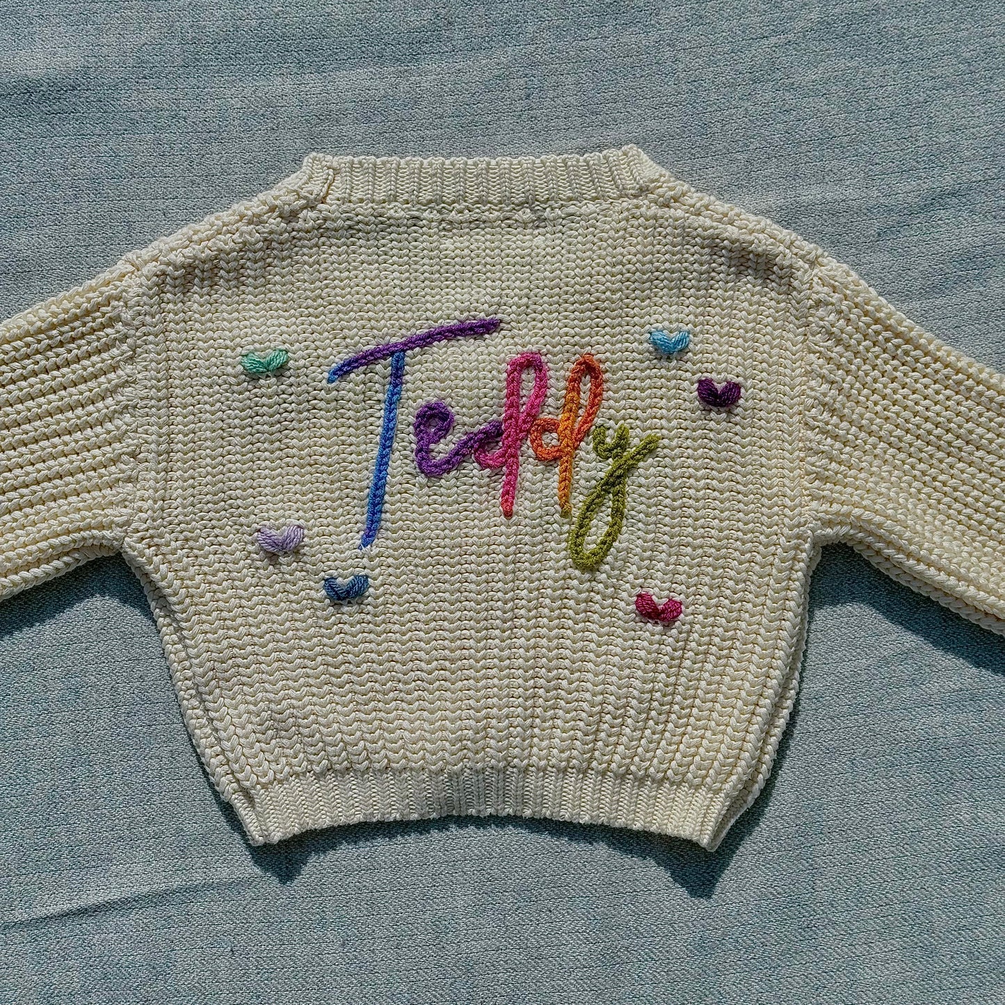 Personalised Chunky Cotton Cardigan