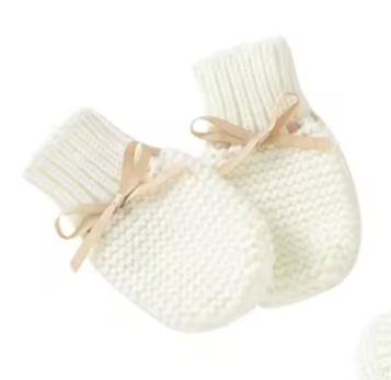 Knitted Baby Booties and Mittens Set