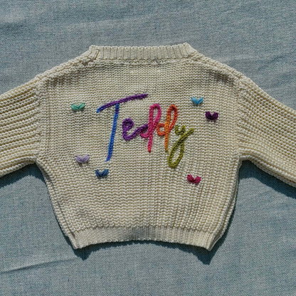 Personalised Chunky Cotton Cardigan