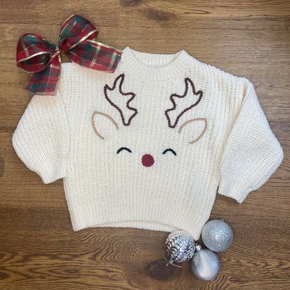 Rudolph Reindeer Knit Sweater